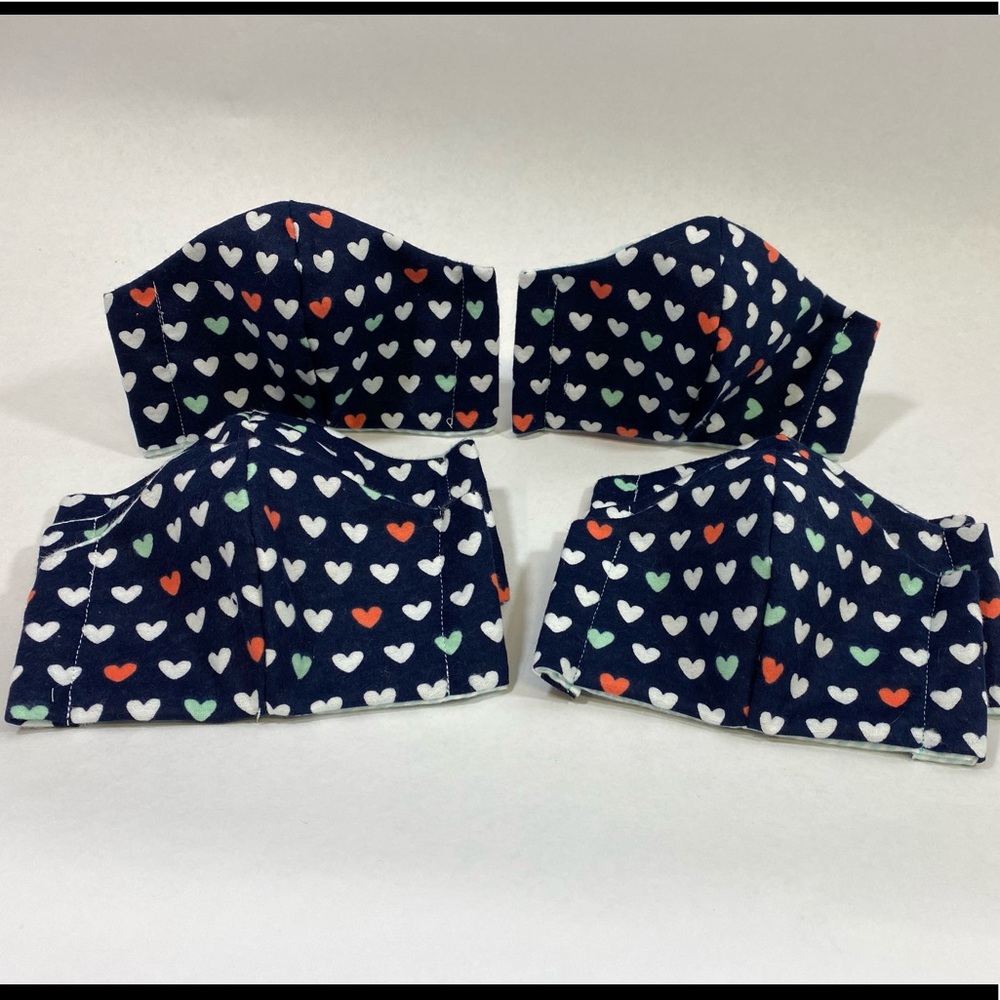 Custom size face mask. Cute heart‎ soft face mask
